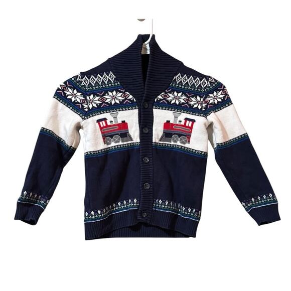Janie and Jack Other - Janie And Jack The Holiday Train‎ Cardigan Sweater Toddler Boy’s Size 5
